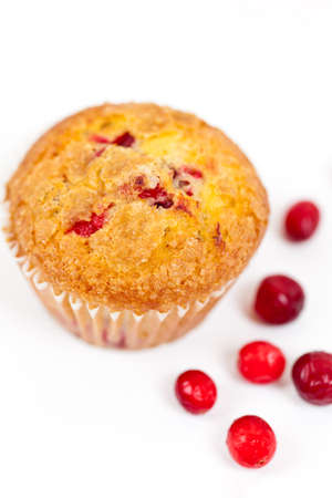 Freshly baked cranberry muffins の写真素材