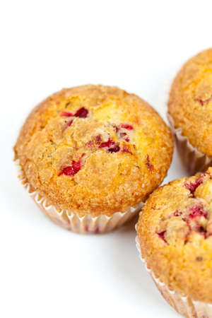 Freshly baked cranberry muffins の写真素材