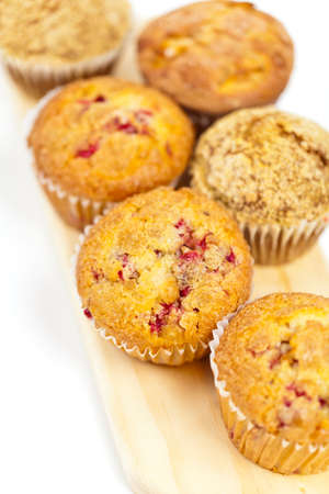Freshly baked cranberry muffins の写真素材