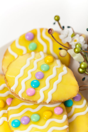 Decorated Colorful Easter Cookies
