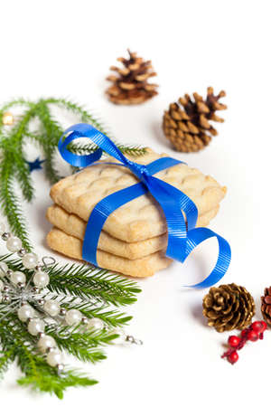 Christmas butter cookies の写真素材