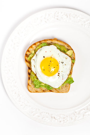 Healthy Breakfast  Egg and Avocado Toast