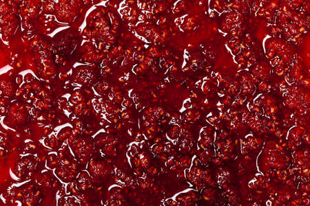 The texture of raspberry jam  Selective focusの写真素材