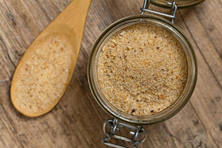 Plain Bread Crumbs. Selective focus.の写真素材