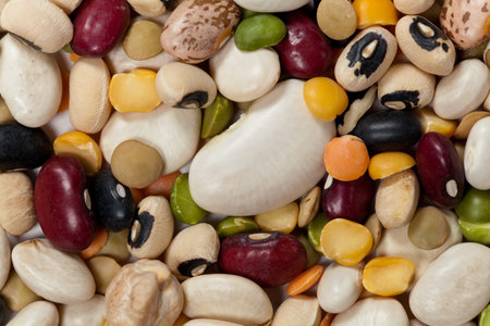 Group of beans and lentils