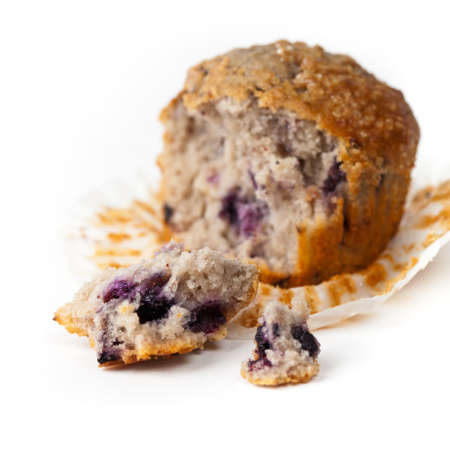 Homemade Blueberry Muffin. Selective focus. Extreme shallow DOF.の写真素材