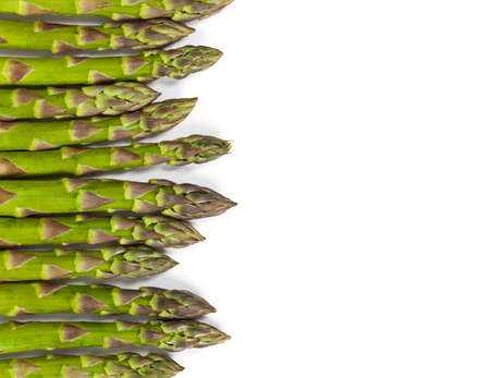 Asparagus on White Background. Selective focus.の写真素材