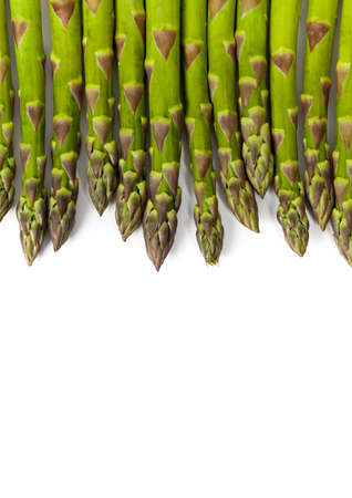 Asparagus on White Background. Selective focus.の写真素材