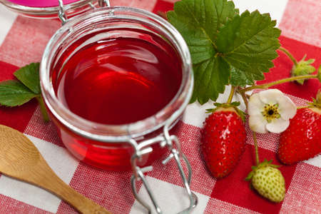 Strawberry Jelly. Selective focus.の写真素材
