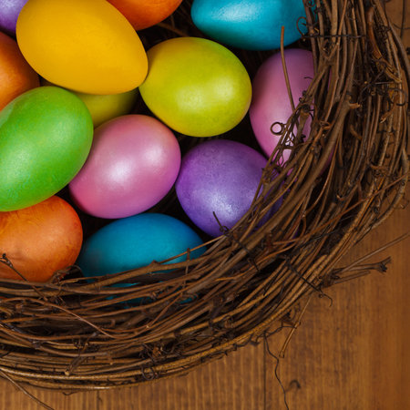 Easter background. Selective focus.
