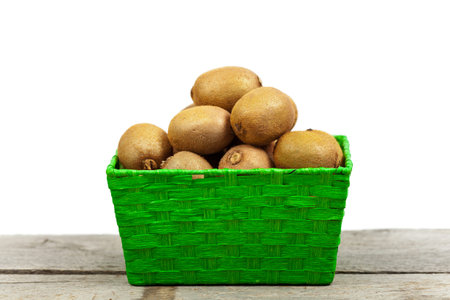 Kiwi Isolated on White background. Selective focus.の写真素材