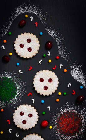 Christmas Holiday Background. Selective focus.の写真素材