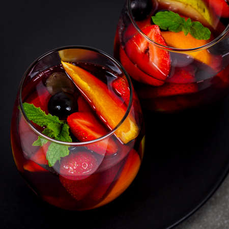 Sangria. Selective focus.の写真素材