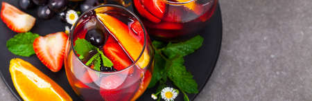Sangria. Selective focus.の写真素材