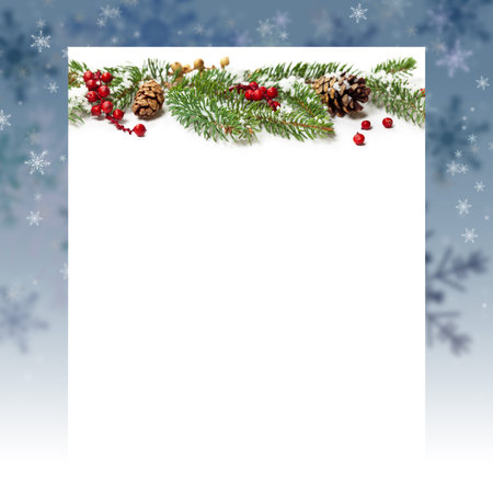 Christmas Card Background with Christmas Theme Background with space for text. Selective focus.