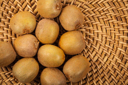 Whole Kiwi Fruit. Macro. Selective focus.の写真素材