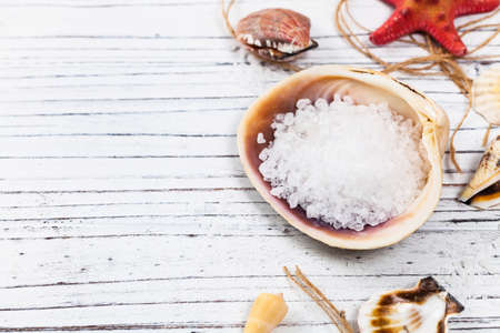 Sea Salt. Selective focus.の写真素材