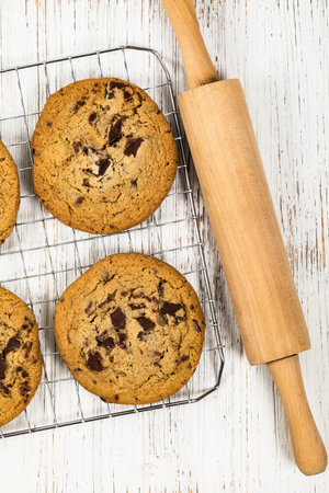 Chocolate Chip Cookies. Selective focus.