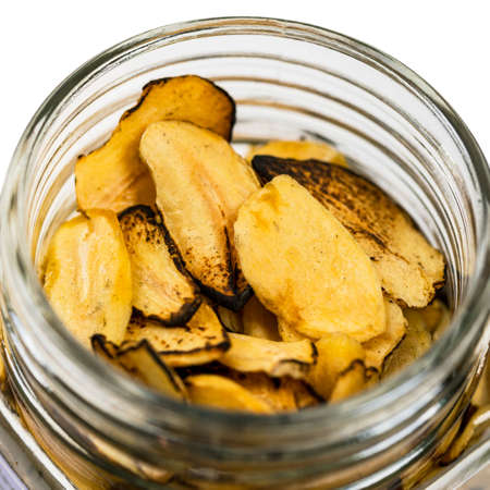 Roasted Garlic Slices. Selective focus.の写真素材