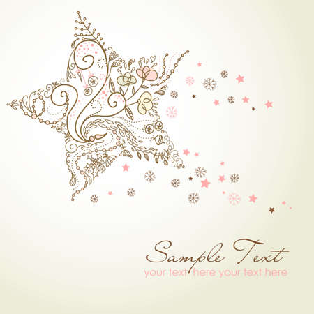 Beautiful Christmas Star illustration. Christmas Cardのイラスト素材