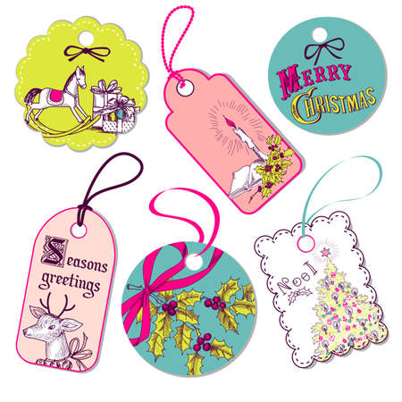 Christmas tags のイラスト素材