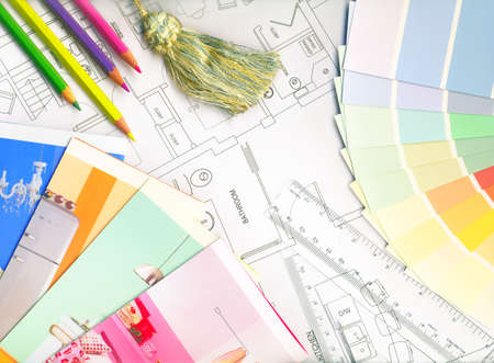 color swatches and plansの写真素材