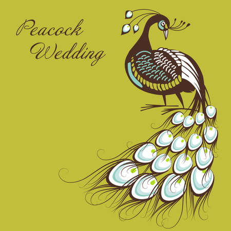 Peacock Card のイラスト素材
