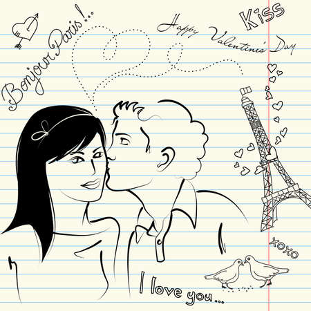 LOVE doodles のイラスト素材