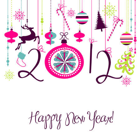 2012 Happy New Year background. のイラスト素材