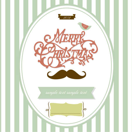 Vintage Christmas templateのイラスト素材