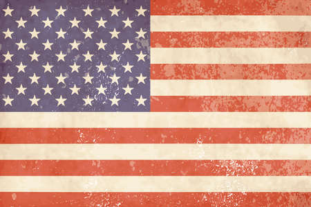 Vintage American flagのイラスト素材