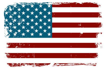 Vintage American flag のイラスト素材