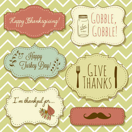 Happy Thanksgiving framesのイラスト素材