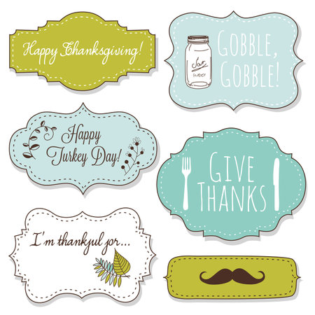 Happy Thanksgiving frames のイラスト素材
