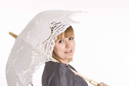woman with umbrellaの写真素材