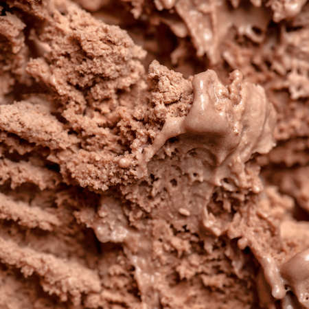 texture of dark chocolate ice cream like background, close upの写真素材