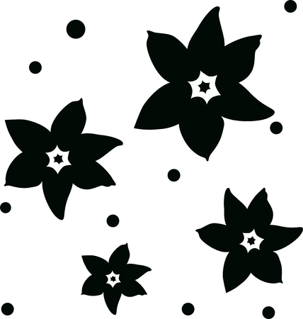 Figure narcissus flower . Light yellow flowers on a green background . The image is decorated with multi-colored peas .のイラスト素材