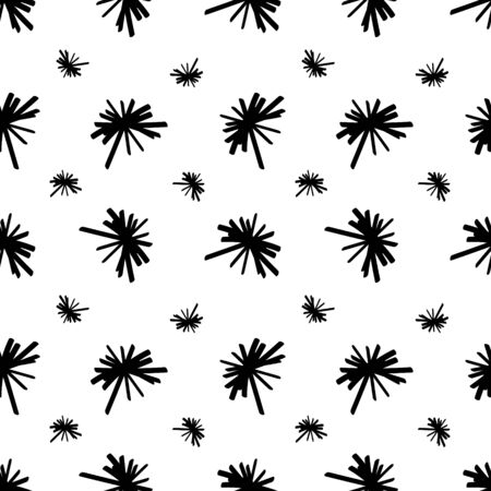 Seamless pattern with black spots on white background. Abstract backdrop. Vector illustration.のイラスト素材