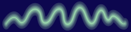 Dark abstract banner with blue curves. Vector illustration.