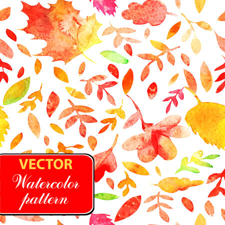 Autumnal falling leaves background.のイラスト素材