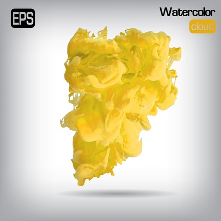 Vector ink swirling in water. Isolated cloud.のイラスト素材