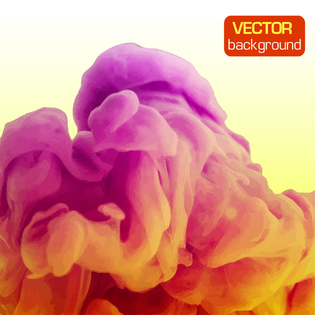 Vector ink swirling in water. Isolated cloud. Illustrationのイラスト素材