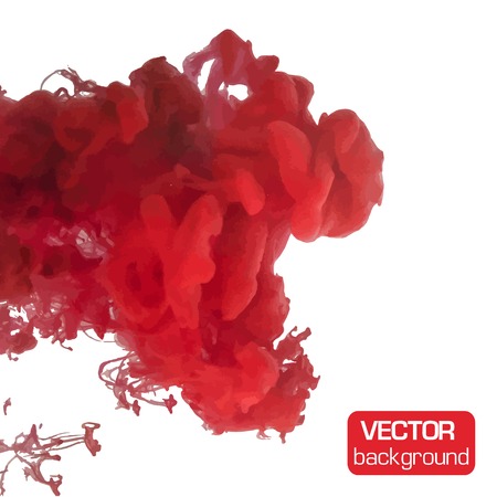 Vector ink swirling in water. Isolated cloud. Illustrationのイラスト素材