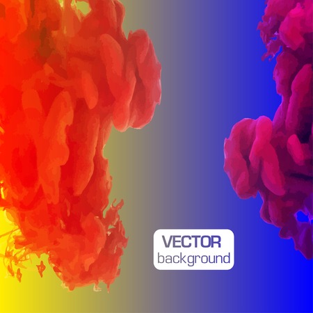 Vector ink swirling in water. Isolated cloud. Illustrationのイラスト素材