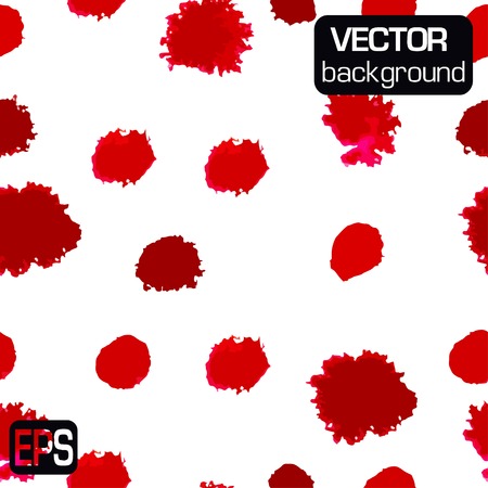 Abstract watercolor background with cred circles on white. Vector art.のイラスト素材