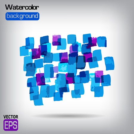 Watercolor vector background. Hand drawing with colored spots and blotches.のイラスト素材