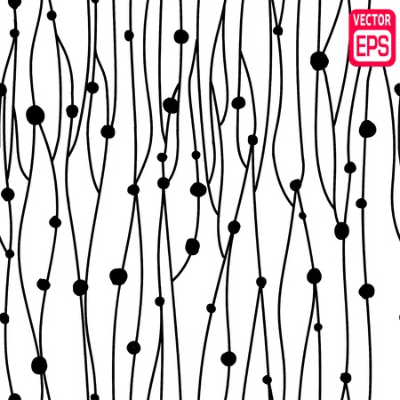 black and white hand drawn pattern. Vector illustration.のイラスト素材