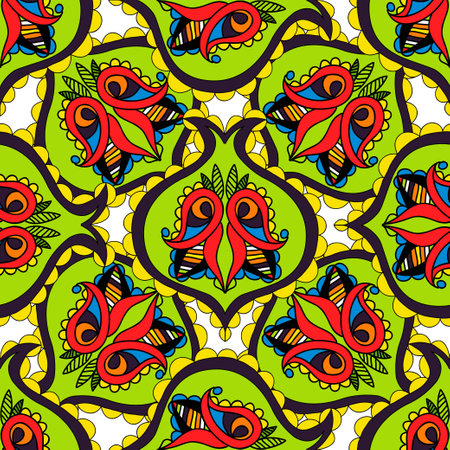 Vector damask seamless pattern background. Elegant luxury texture for wallpapers, backgrounds and page fill. EPSのイラスト素材