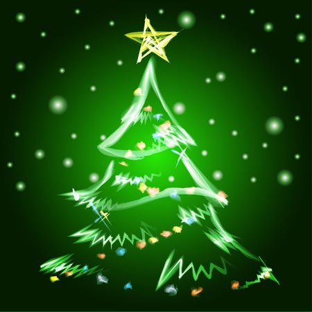 Merry Christmas tree background. Vector illustration. EPSのイラスト素材