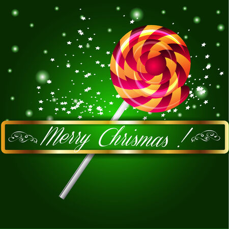 Merry Christmas candy on a background. Vector illustration.のイラスト素材
